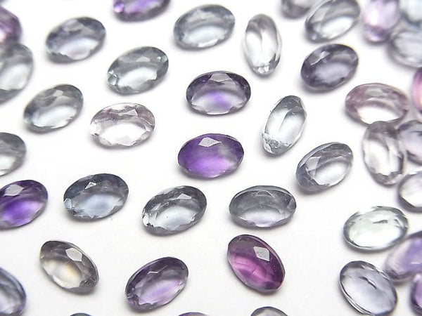 [Video]High Quality Multicolor Fluorite AAA Loose stone Oval Faceted 6x4mm 5pcs