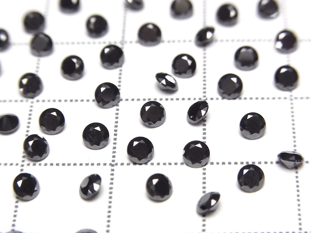 莫桑石 AAA 圓形刻面裸石 3x3mm [黑色] 5顆