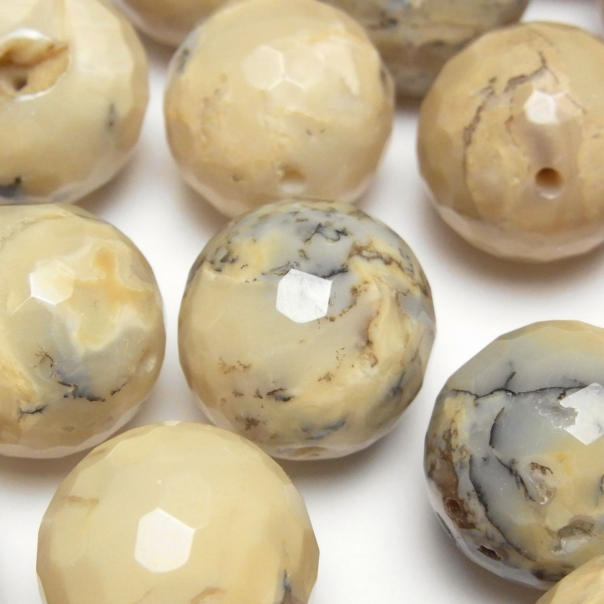 African Opal 128 Faceted Round 20mm 5pcs