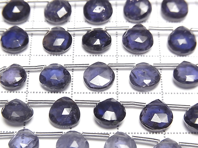 [Video]High Quality Iolite AA Chestnut Faceted Briolette 1strand (13pcs)