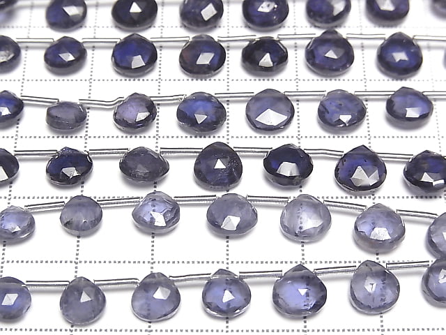 [Video]High Quality Iolite AA Chestnut Faceted Briolette 1strand (13pcs)