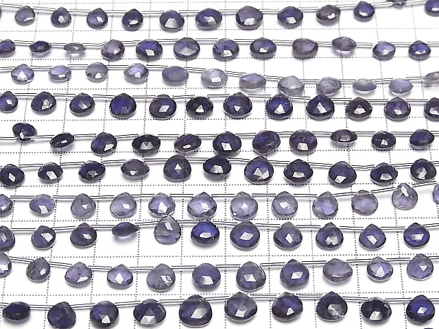 [Video]High Quality Iolite AA Chestnut Faceted Briolette 1strand (13pcs)