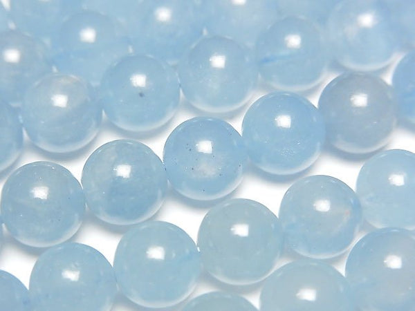 [Video]Aquamarine AAA- Round 8.5mm 1/4 or 1strand beads (aprx.15inch/38cm)