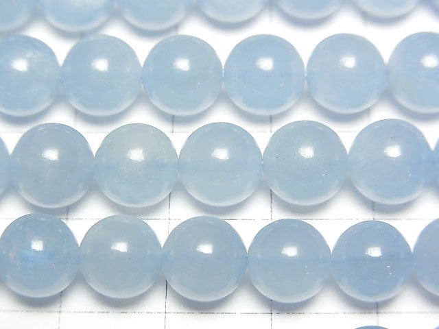 [Video]Aquamarine AAA- Round 8.5mm 1/4 or 1strand beads (aprx.15inch/38cm)