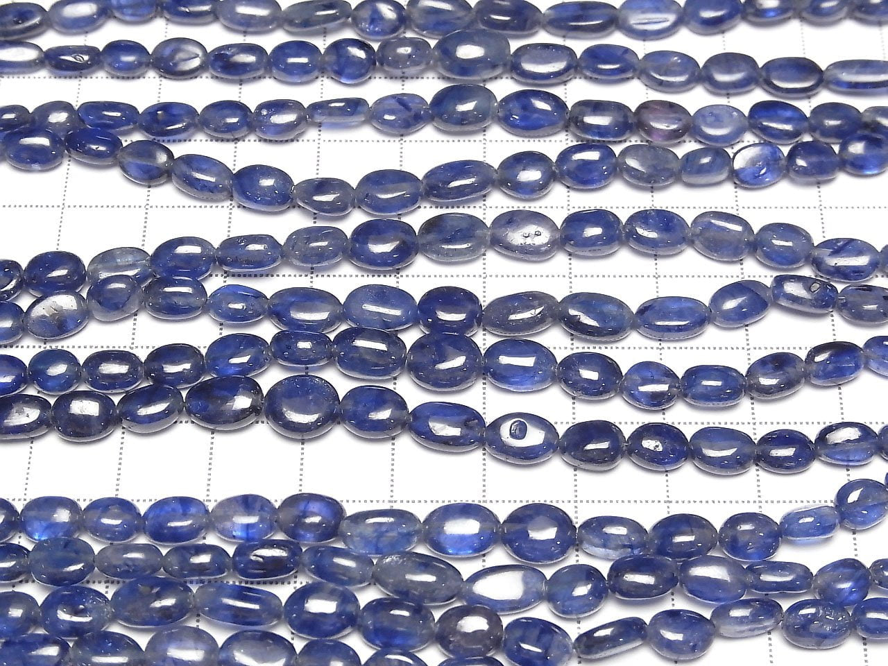 High Quality Sapphire AA++ Oval half or 1strand beads (aprx.5inch/12cm)