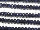High Quality! Navy color Jade Faceted Button Rondelle 4x4x2.5mm 1strand beads (aprx.13inch/33cm)