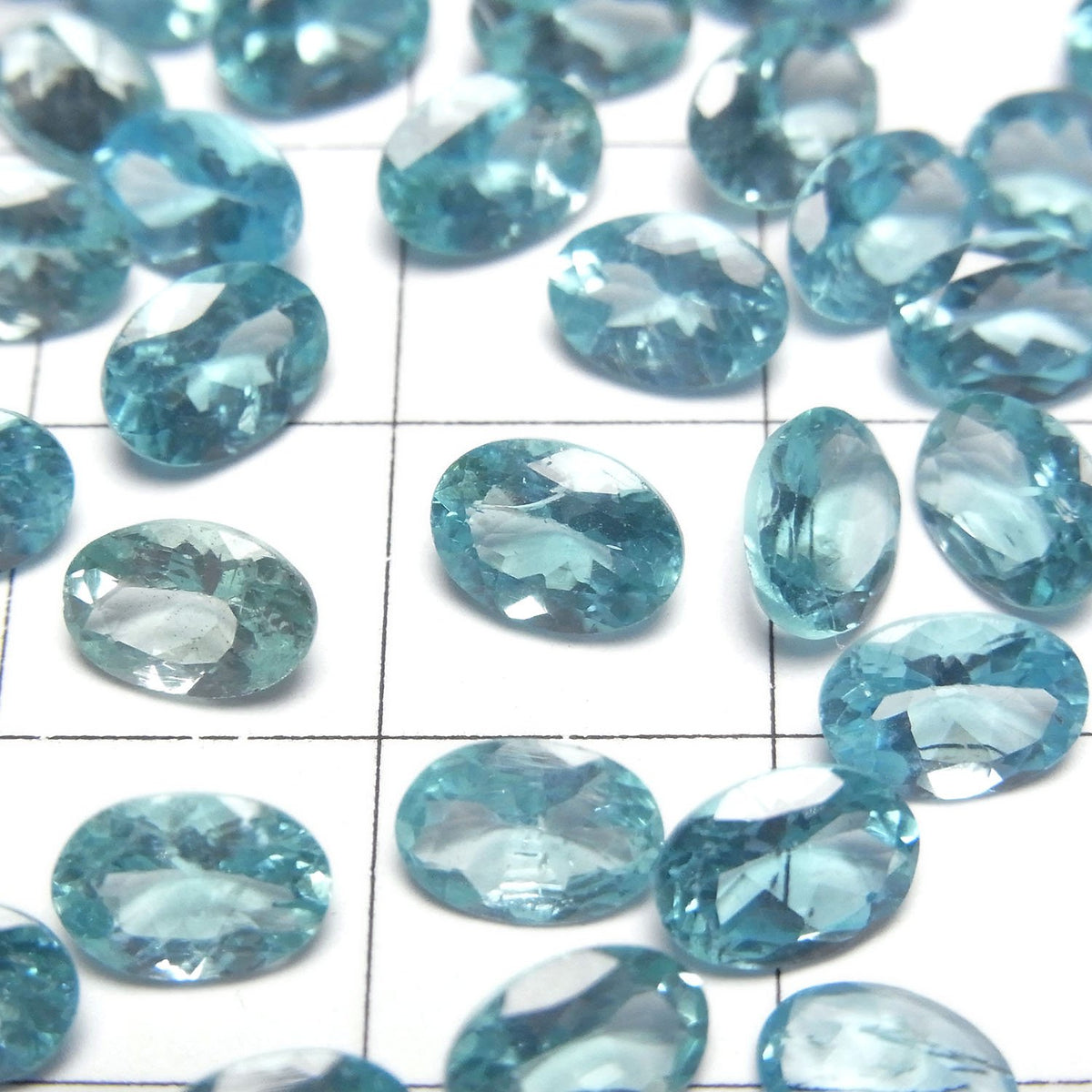 High Quality Apatite AAA Loose stone Oval Faceted 7x5mm 3pcs
