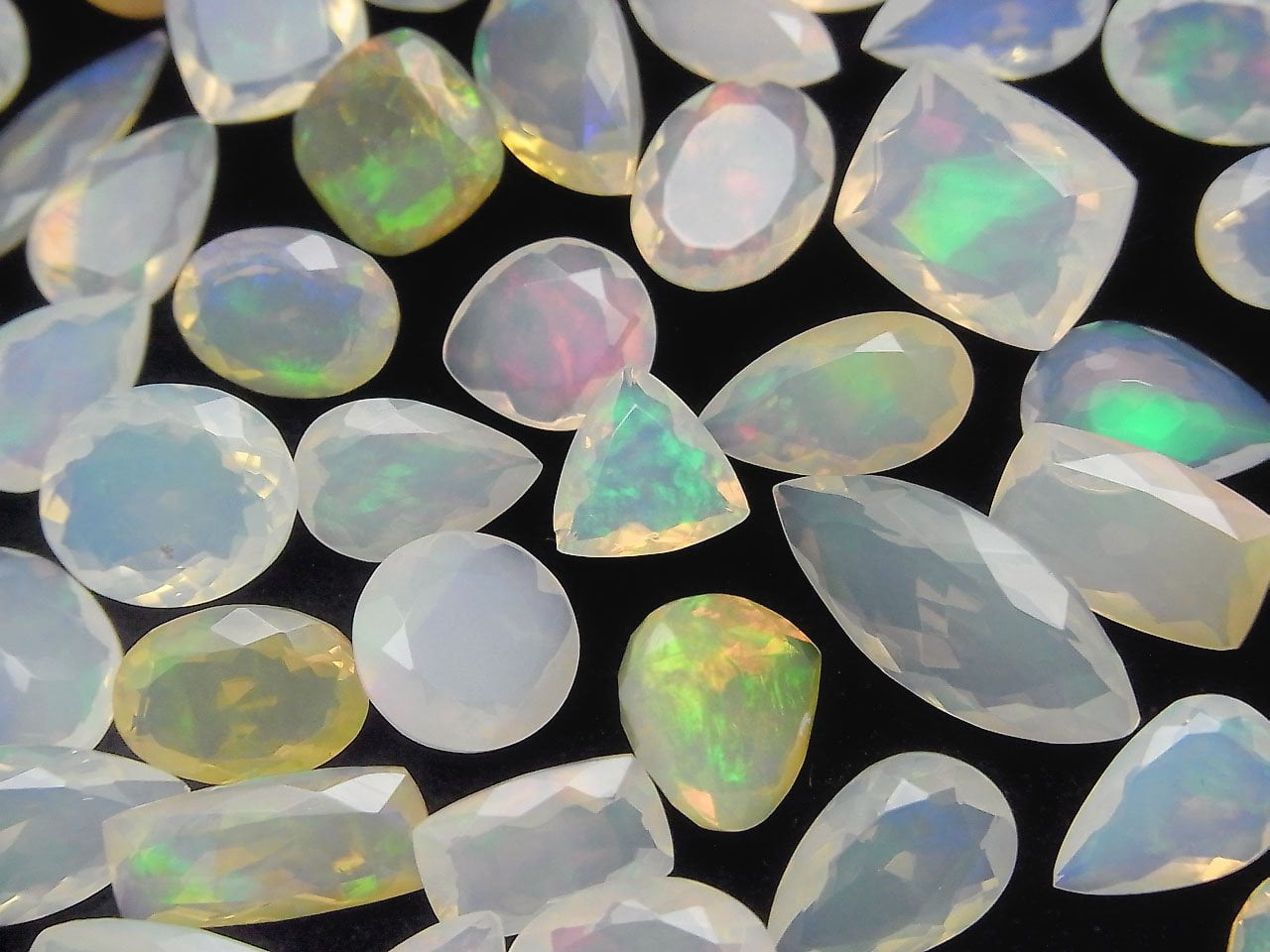 High Quality Ethiopian Opal AAA Loose stone Faceted Mix 5pcs