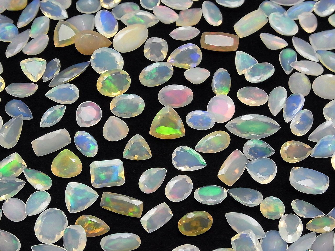 High Quality Ethiopian Opal AAA Loose stone Faceted Mix 5pcs