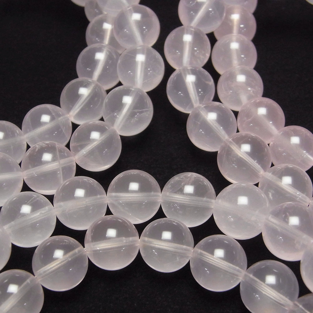 Mozambique Rose Quartz AAA- Round 10mm Bracelet
