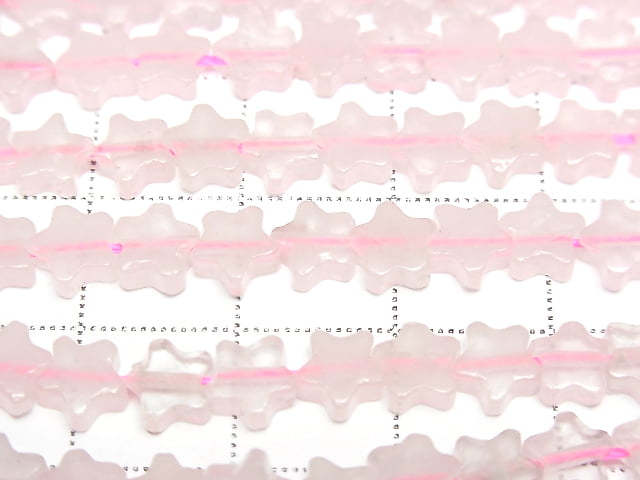[Video] Rose Quartz AA+ Star 6x6mm 1strand beads (aprx.15inch/36cm)