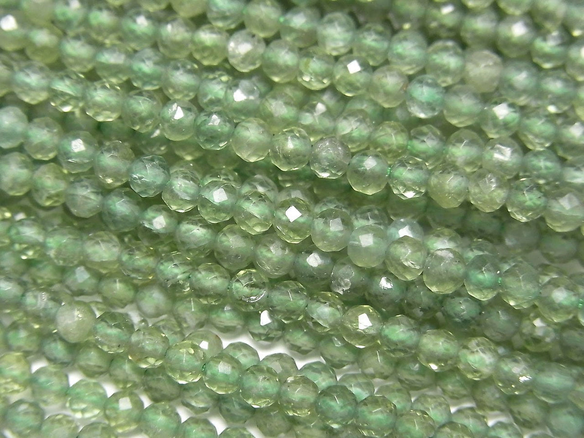 Hochwertig! Grüner Apatit AA++ facettierte runde 3mm 1strang Perlen (ca. 15 Zoll / 36 cm)