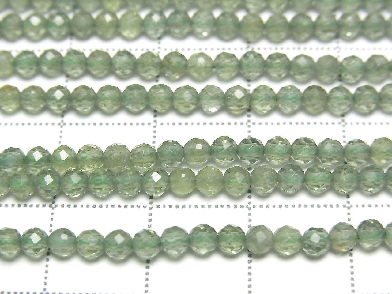 Hochwertig! Grüner Apatit AA++ facettierte runde 3mm 1strang Perlen (ca. 15 Zoll / 36 cm)