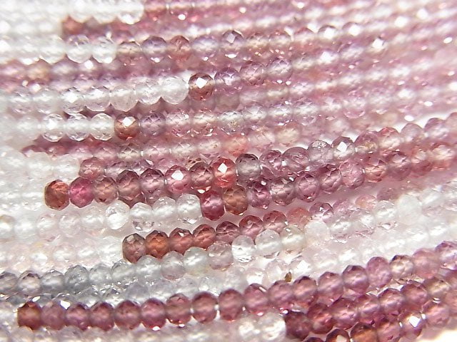 [Video]High Quality! Multicolor Spinel AAA Faceted Round 2mm half or 1strand beads (aprx.15inch/38cm)