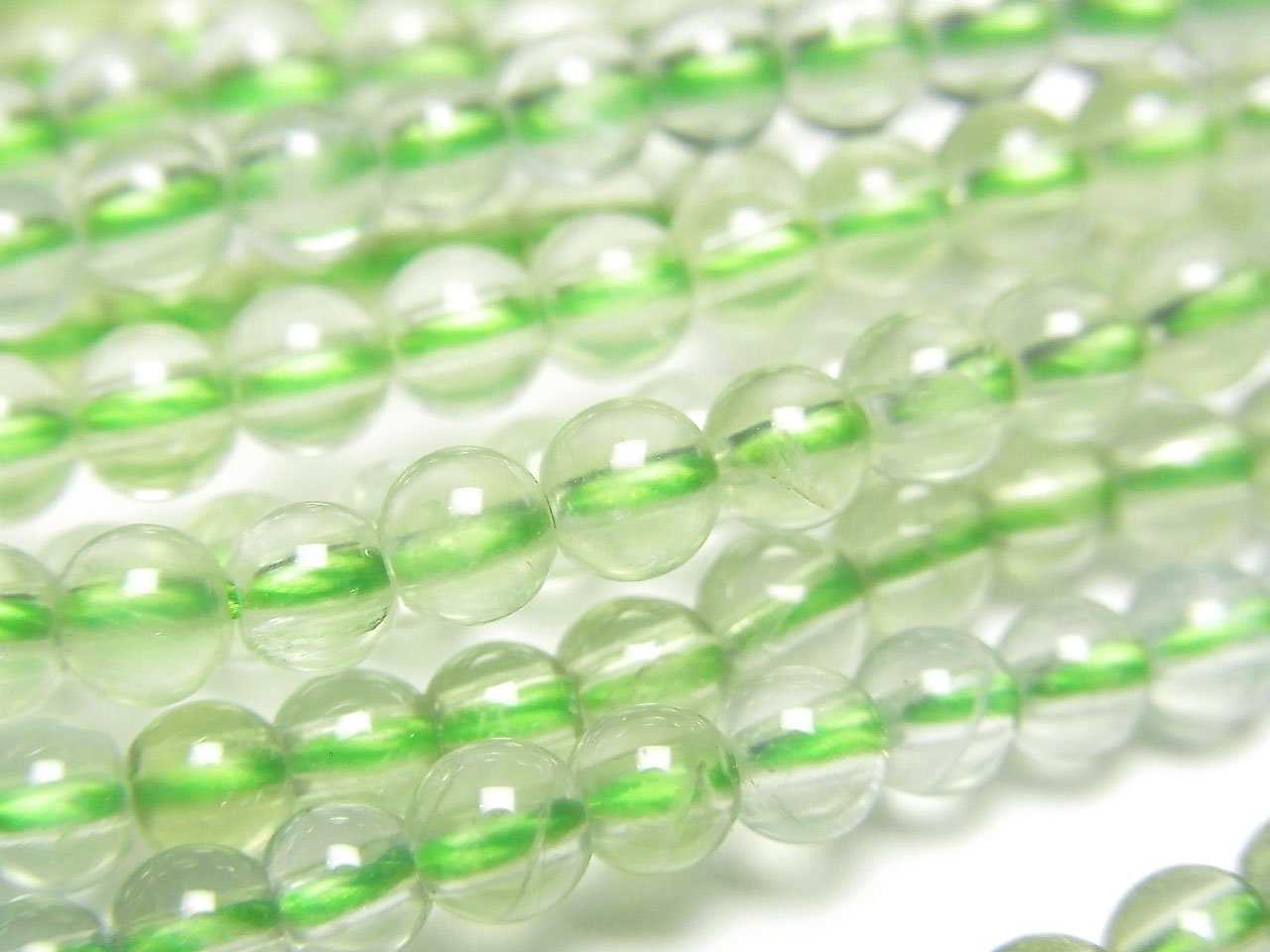 Prehnite AAA Rond 4mm 1 fil perles (env. 15po/36cm)