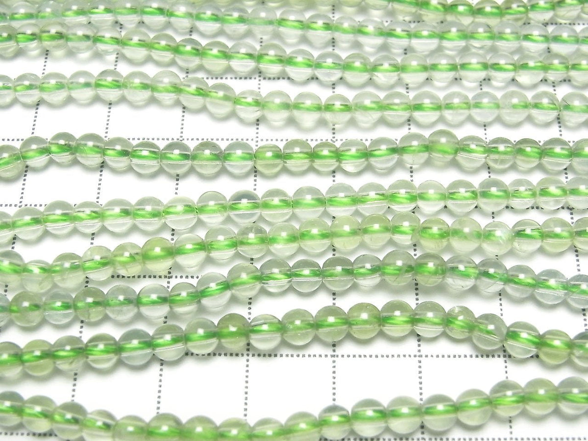 Prehnite AAA Rond 4mm 1 fil perles (env. 15po/36cm)