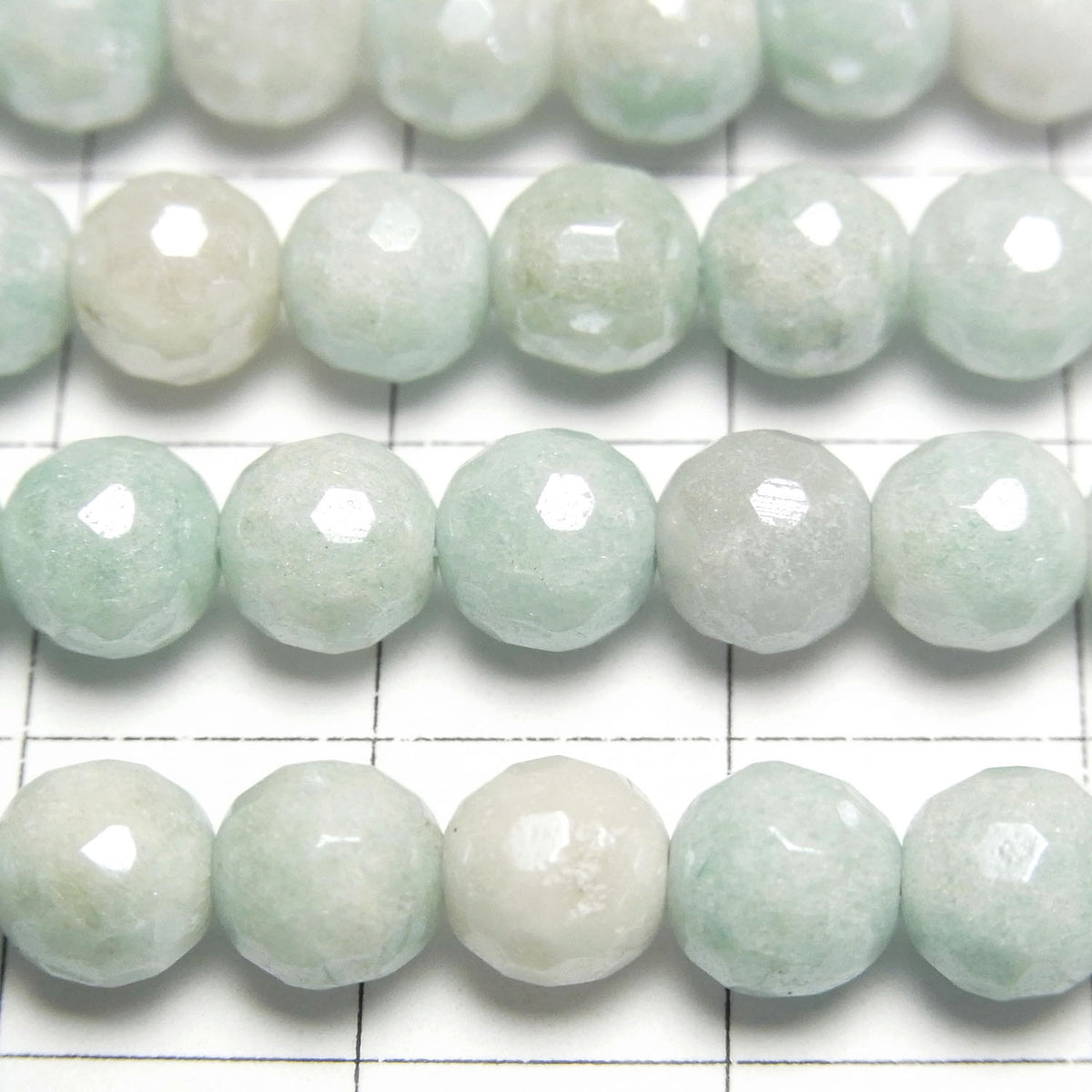 Mix Amazonite AA+ 128 Faceted Round 6mm Coated 1strand beads (aprx.15inch/36cm)