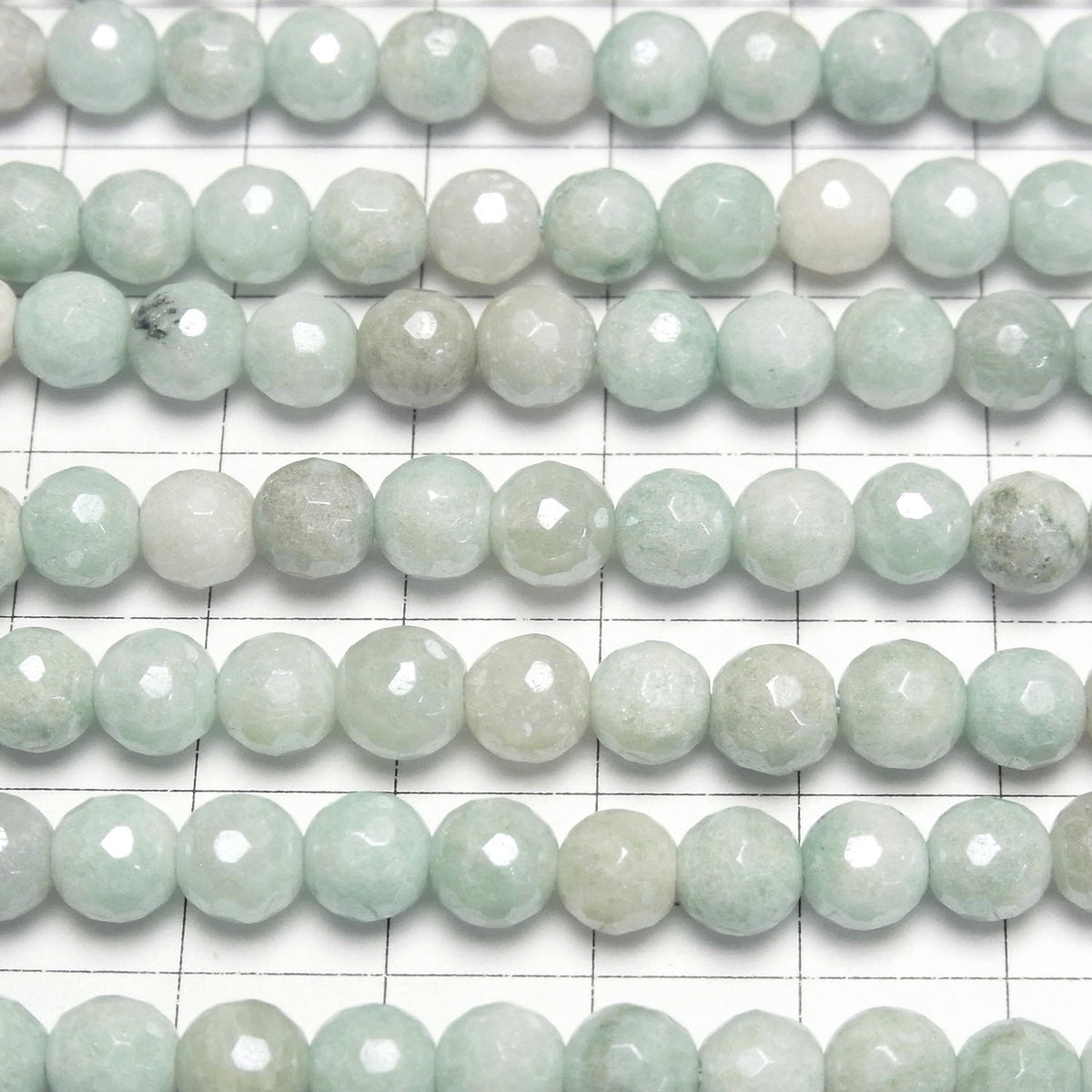 Mix Amazonite AA+ 128 Faceted Round 6mm Coated 1strand beads (aprx.15inch/36cm)