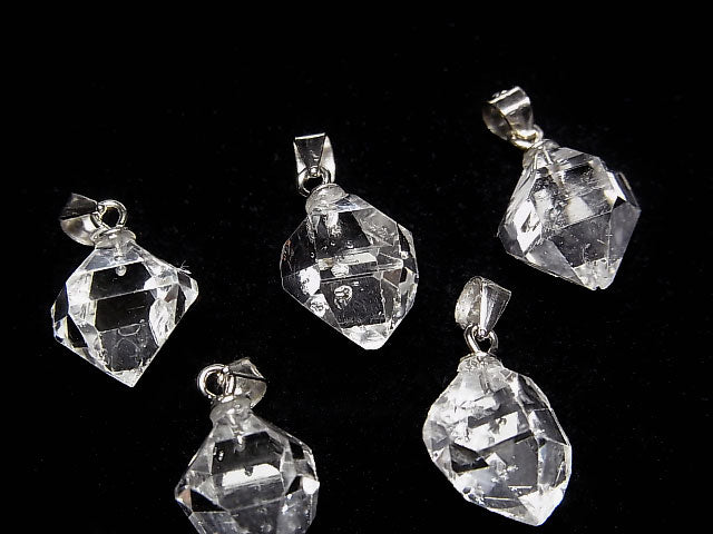 [Video] NYHerkimer Diamond AAA Rough Rock Nugget Pendant Silver925 1pc