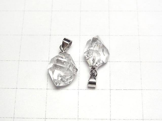 [Video] NYHerkimer Diamond AAA Rough Rock Nugget Pendant Silver925 1pc