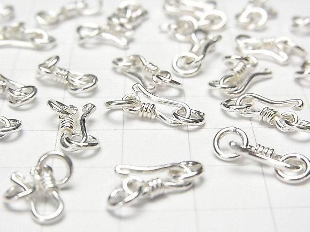 925 純銀 U 型扣附開口圈 11x5mm 白色 1 個
