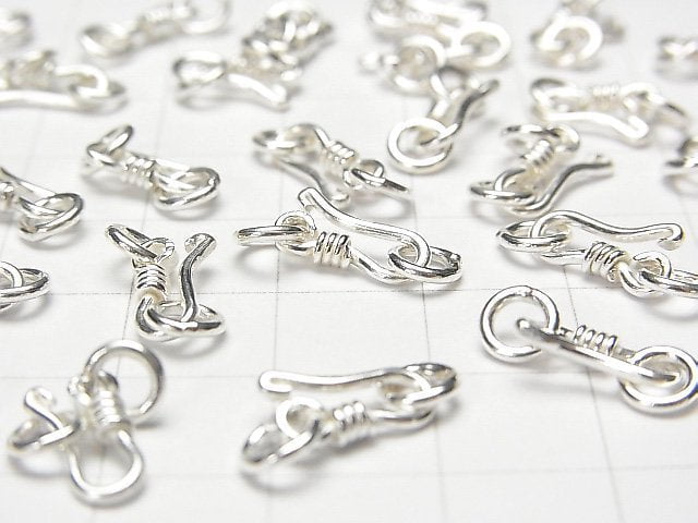 Silver925 Jump Ring with U Hook White Silver 2pcs