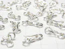 Silver 925 Jump Ring with U-Hook 11x5mm White Silver 1pc