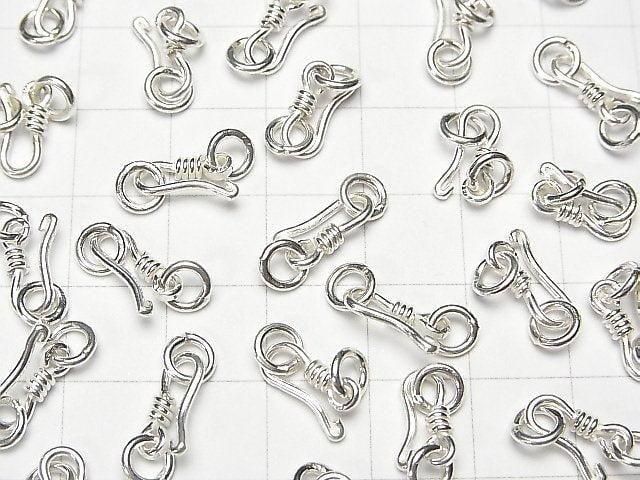 925 純銀 U 型扣附開口圈 11x5mm 白色 1 個