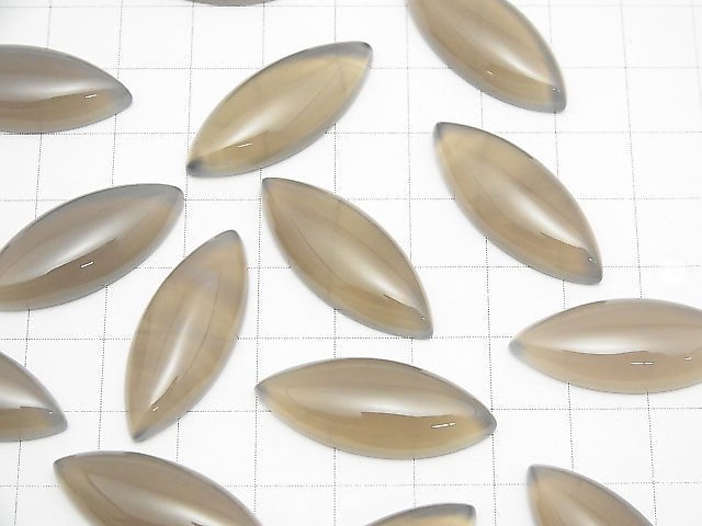 [Video] Gray Onyx AAA Marquise Cabochon 30x12mm 1pc $3.39!