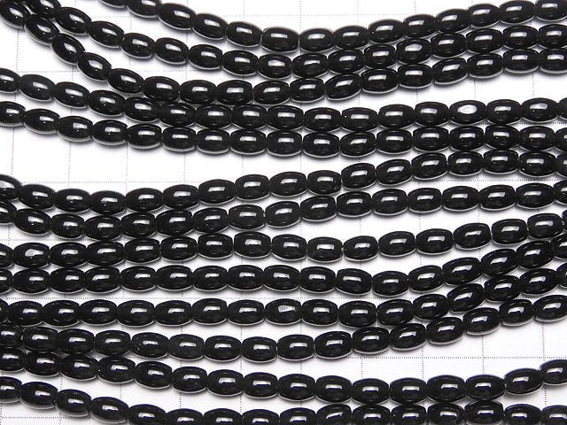 [Video]Onyx AAA Rice 6x4x4mm 1strand beads (aprx.15inch/36cm)