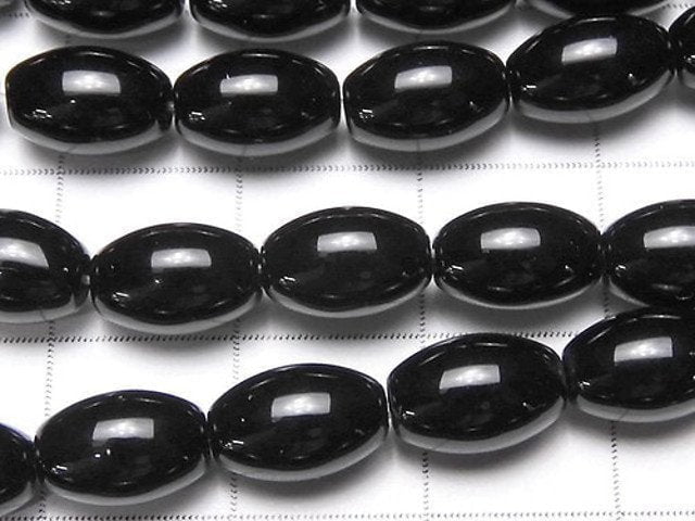 [Video] Onyx AAA Rice 9x6x6mm 1strand beads (aprx.15inch/36cm)