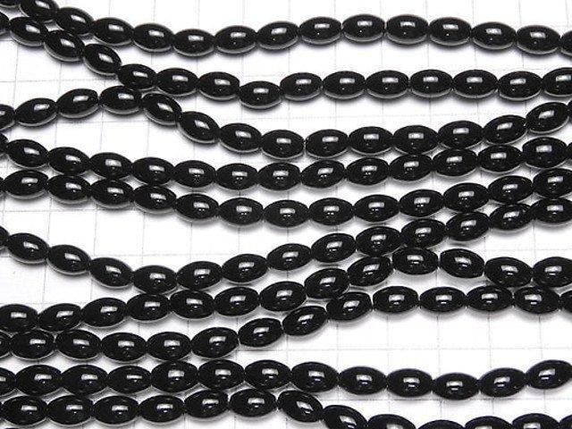 [Video] Onyx AAA Rice 9x6x6mm 1-strand beads (approx. 14inch/35cm)