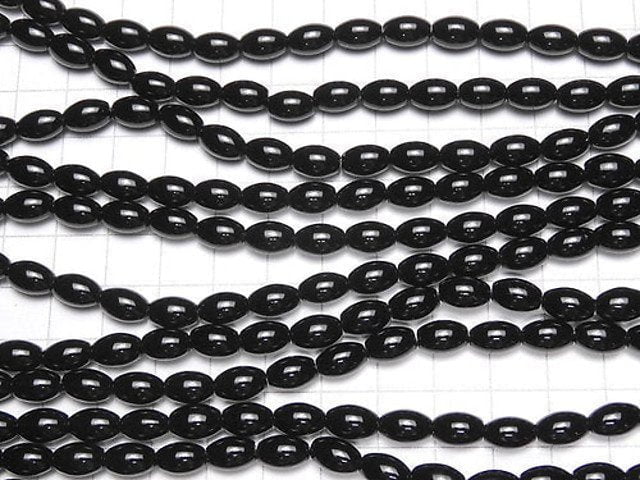 [Video] Onyx AAA Rice 9x6x6mm 1strand beads (aprx.15inch/36cm)