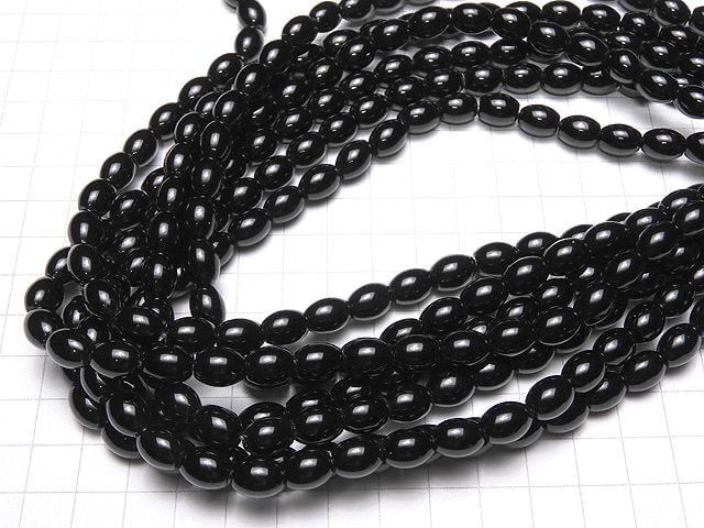 [Video] Onyx AAA Rice 10x8x8mm 1strand beads (aprx.15inch/38cm)