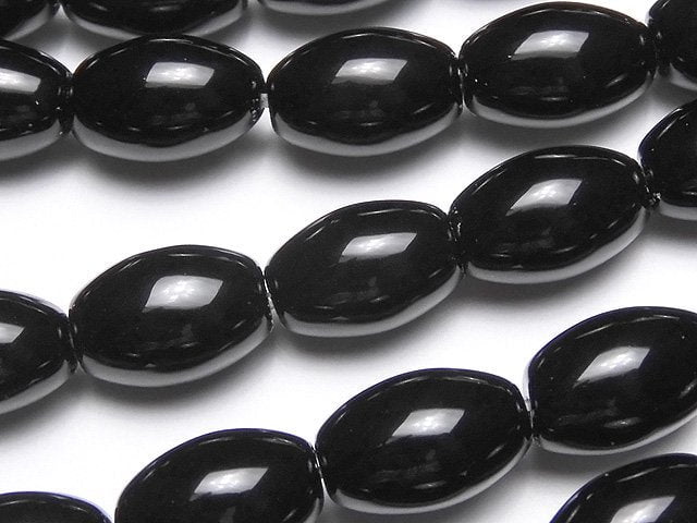 [Video]Onyx AAA Rice 12x8x8mm 1strand beads (aprx.15inch/38cm)