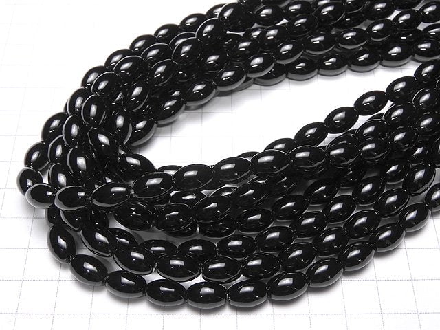 [Video]Onyx AAA Rice 12x8x8mm 1strand beads (aprx.15inch/38cm)