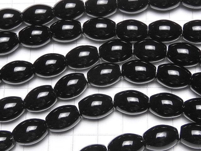 [Video]Onyx AAA Rice 14x10x10mm 1strand beads (aprx.15inch/36cm)