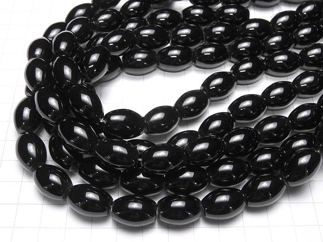 [Video] Onyx AAA Rice 18x13x13mm half or 1strand beads (aprx.15inch/36cm)