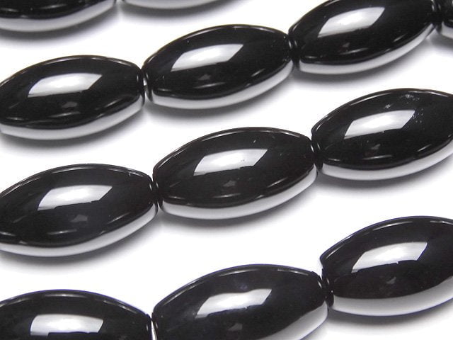 [Video] Onyx AAA Rice 22x12x12mm half or 1strand beads (aprx.14inch/34cm)