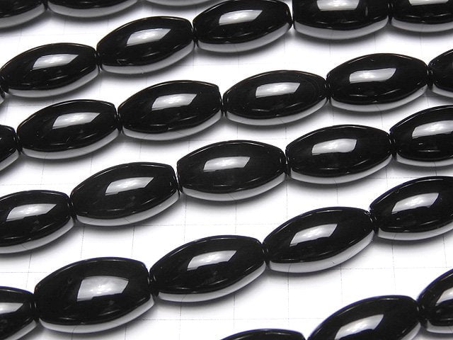 [Video] Onyx AAA Rice 22x12x12mm half or 1strand beads (aprx.14inch/34cm)