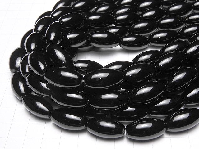 [Video] Onyx AAA Rice 22x12x12mm half or 1strand beads (aprx.14inch/34cm)