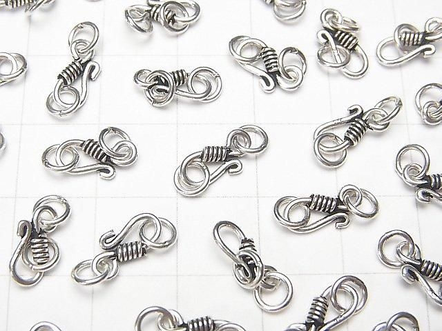 Silver 925 Jump Ring with U-Hook, 10x4.5mm, 2pcs