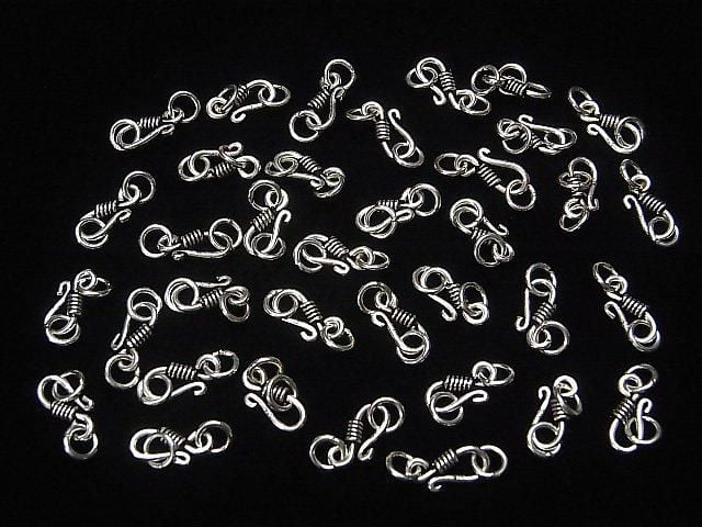 Silver 925 Jump Ring with U-Hook, 10x4.5mm, 2pcs