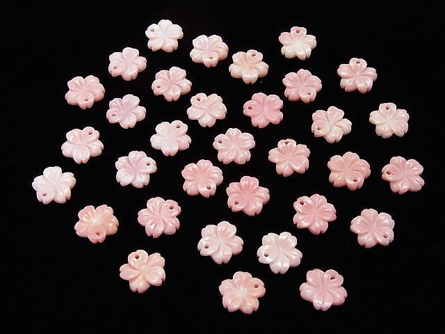 [Video] Queen Conch Shell AAA Flower 10mm Top Hole 2pcs