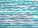 [Video] Magnesite Turquoise Faceted Button Rondelle 4 x 4 x 2 mm [Blue] 1strand beads (aprx.15 inch / 37 cm)