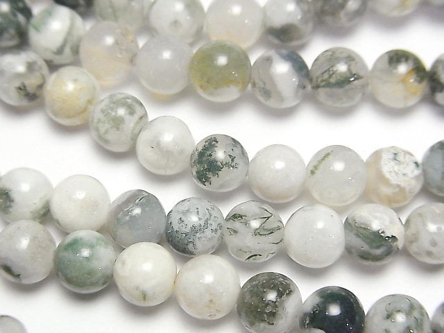 Tree Agate Round 6mm 1strand beads (aprx.15inch/38cm)
