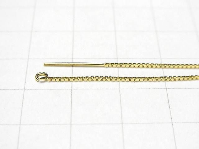 14KGF American Threader Earrings Cable 80mm Box (Venetian) 1pair