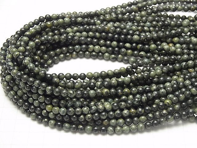 [Video] Kambaba Jasper Round 4.5mm 1strand beads (aprx.15inch / 36cm)