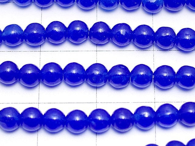Blue Jade Round 4mm NO.2 1strand beads (aprx.15inch / 37cm)