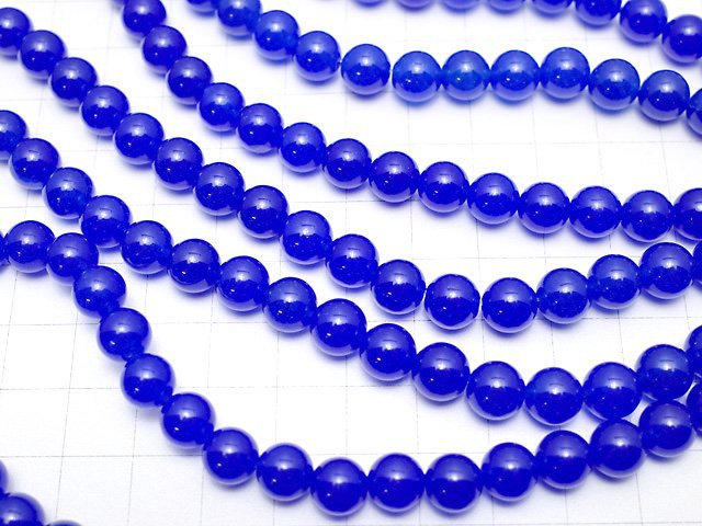 Blue Jade Round 8mm NO.2 1strand beads (aprx.15inch / 38cm)